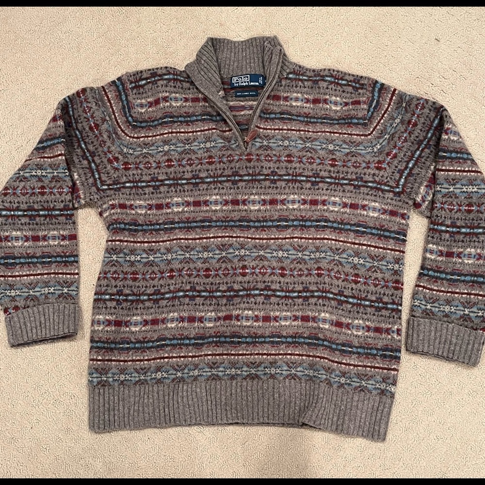 Ralph Lauren mens fair isle sweater xl